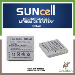 Suncell NB-4L Camera Battery, Li-ion,1400mAh